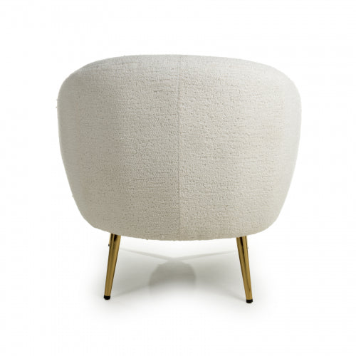 Lucia Tub Chair in Vanilla White