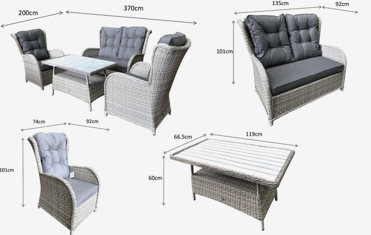 Meghan Lounge Set in Fine Grey