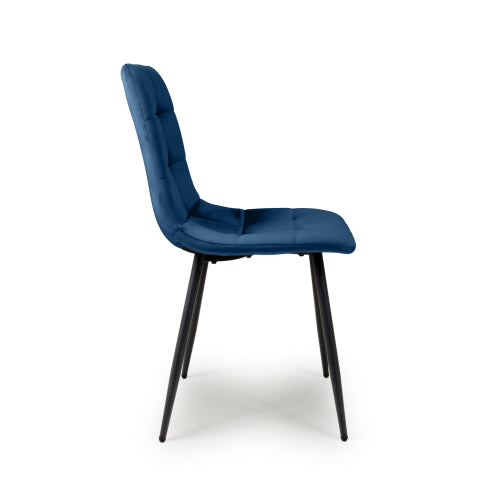 Madison Dining Chair in Blue Velvet