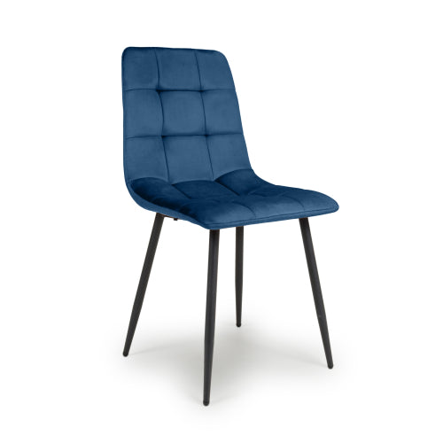 Madison Dining Chair in Blue Velvet