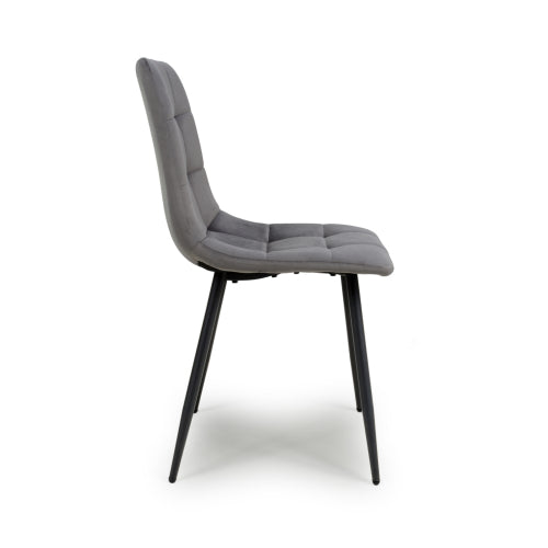 Madison Dining Chair in Grey Velvet