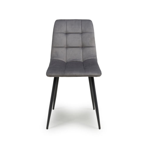 Madison Dining Chair in Grey Velvet