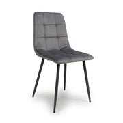 Madison Dining Chair in Grey Velvet