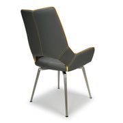 Mako Swivel Dining Chair in Graphite