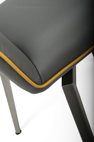 Mako Swivel Dining Chair in Graphite