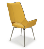 Mako Dining Chair in Yellow Leather