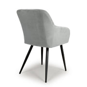 Marina Dining Chair in Grey Velvet