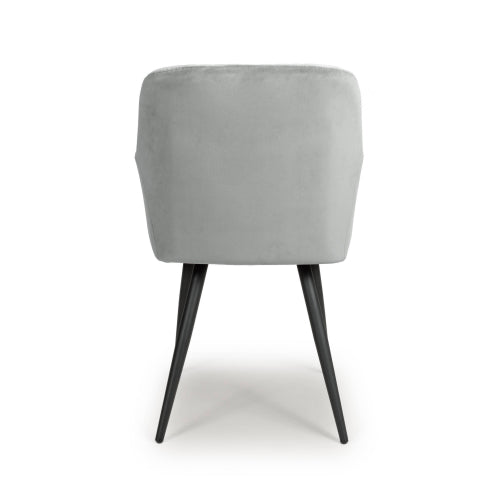 Marina Dining Chair in Grey Velvet