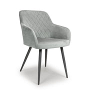 Marina Dining Chair in Grey Velvet