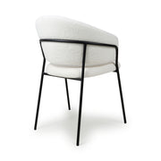 Maya Dining Chair in Boucle White