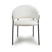 Maya Dining Chair in Boucle White