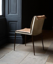 Melrose Dining Chair in Brown Leather