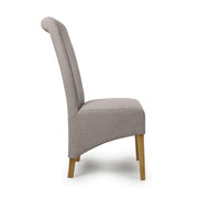 Krista Roll Back Dining Chair in Mocha