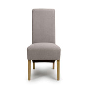 Krista Roll Back Dining Chair in Mocha