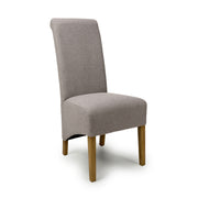 Krista Roll Back Dining Chair in Mocha