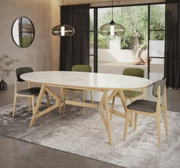 Morgan Oval Dining Table with Sintered Stone Top