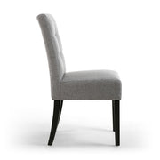 Moseley Dining Chair in Silver Grey Tweed