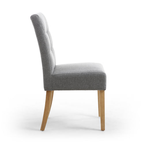 Moseley Dining Chair in Silver Grey Tweed