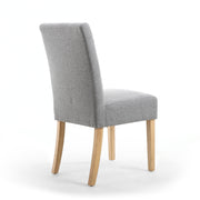 Moseley Dining Chair in Silver Grey Tweed