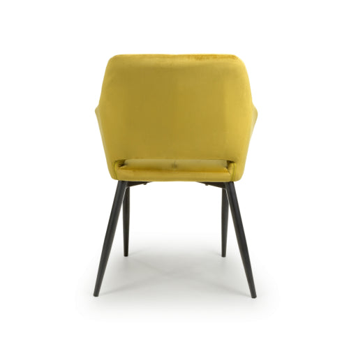 Nero Dining Chair in Lime Gold Velvet