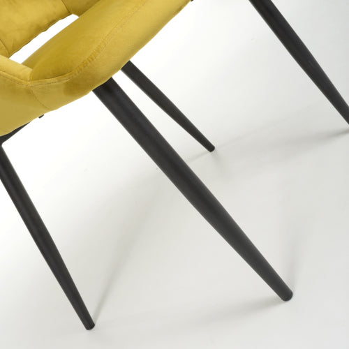 Nero Dining Chair in Lime Gold Velvet