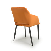 Nero Dining Chair in Burnt Orange Velvet