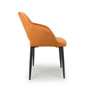 Nero Dining Chair in Burnt Orange Velvet