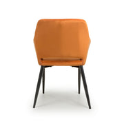 Nero Dining Chair in Burnt Orange Velvet