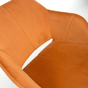 Nero Dining Chair in Burnt Orange Velvet