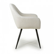 Olympia Dining Chair in Boucle White