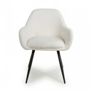 Olympia Dining Chair in Boucle White