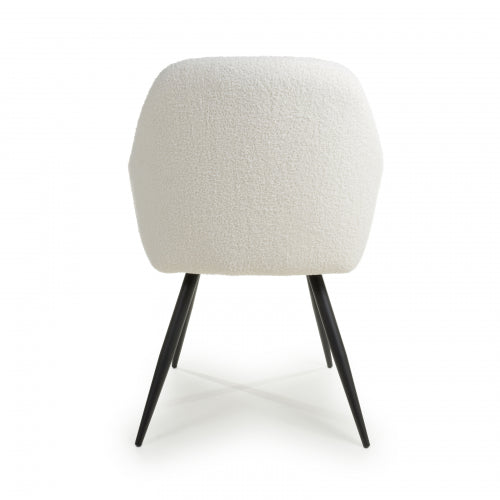 Olympia Dining Chair in Boucle White