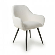 Olympia Dining Chair in Boucle White