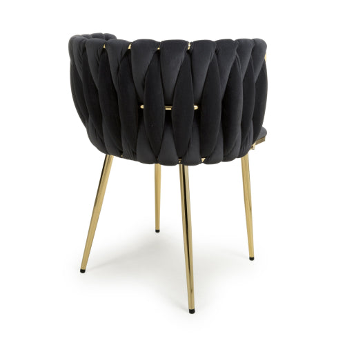 Ontario Dining Chair in Black Velvet