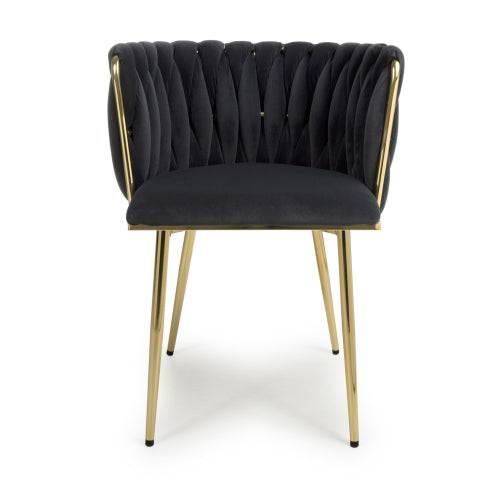 Ontario Dining Chair in Black Velvet