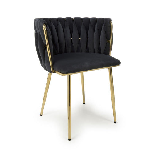 Ontario Dining Chair in Black Velvet