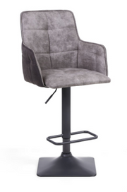 Orion Bar Stool in Suede Grey