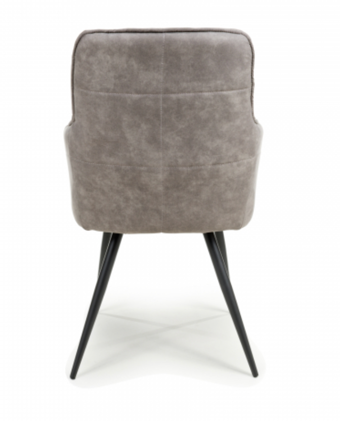 Orion Dining Chair in Suede Grey