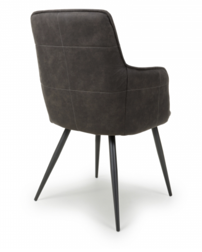 Orion Dining Chair in Suede Grey