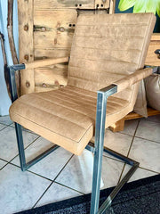 Clearance Sabina Dining Chair in Latte Leather