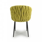 Pandora Dining Chair in Yellow Linen