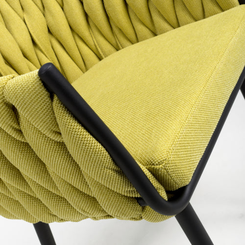 Pandora Dining Chair in Yellow Linen