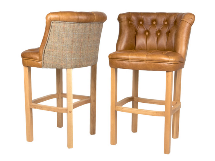 Parker Barstool in Brown Cerrato with Gamekeeper Thorn