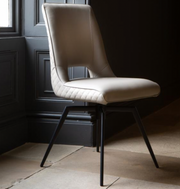 Parma Swivel Chair in Truffle Leather