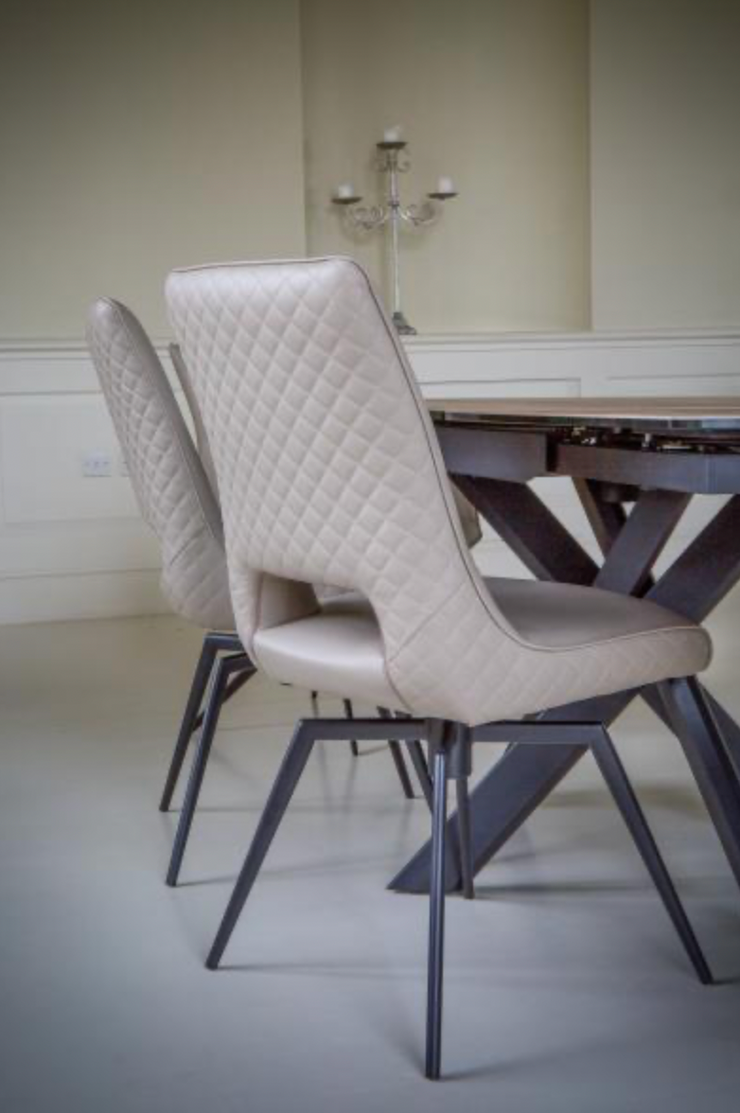 Parma Swivel Chair in Truffle Leather