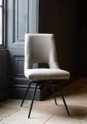 Parma Swivel Chair in Truffle Leather