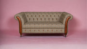 Chester Club 2-Seater Sofa in Hunting Lodge with Brown Cerrato