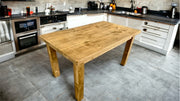 The Authentic Light Waxed 1500mm Plank Dining Table