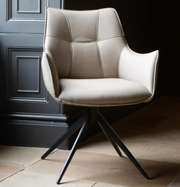 Rome Swivel Chair in Truffle Leather