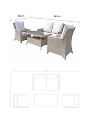 Sarah 4-Seater Sofa Set